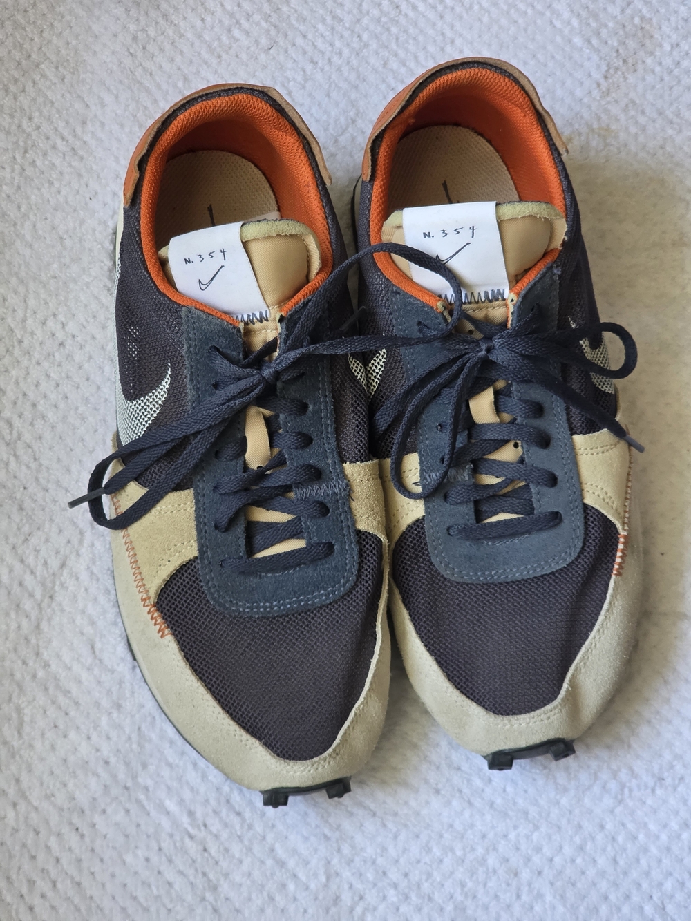 Men's Athletic Sneakers in Black, Tan and Orange